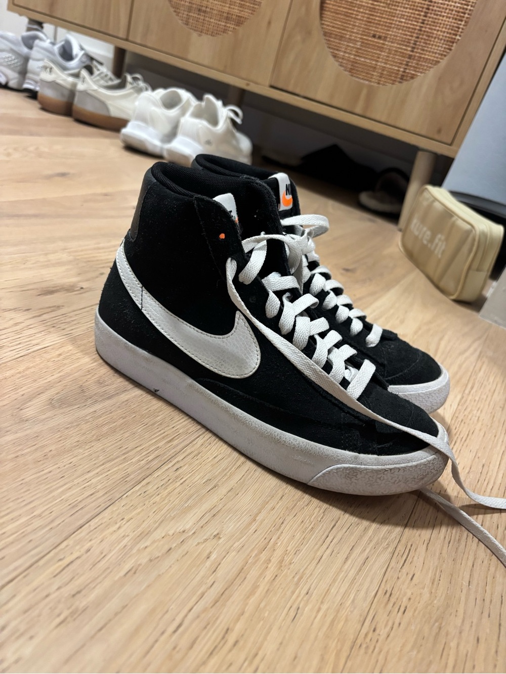 Nike Black and White High-Top Sneakers